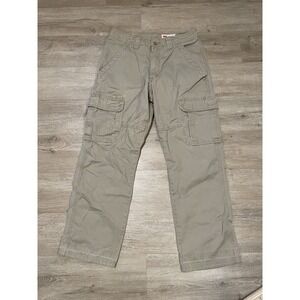 Wrangler Cargo Pants Men's Sz 30x30 Beige Relaxed Fit Brown Pockets Outdoor